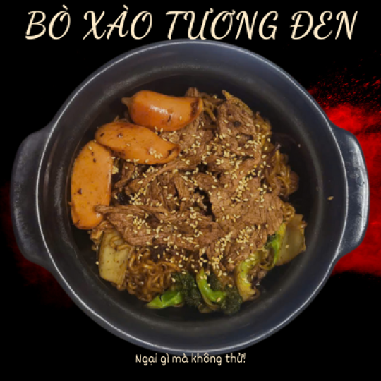 MỲ XÀO BÒ TƯƠNG ĐEN